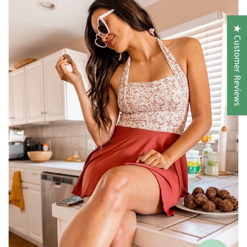 NEW Jessica Rey Marie Swim Dress in Petite Garden - S - New